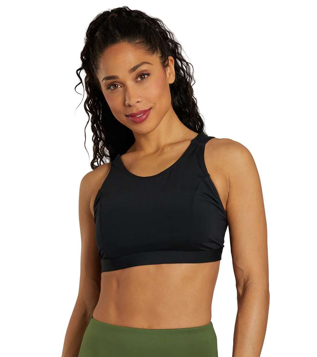 Dolfin Women's Aquashape Solid Chlorine Resistant Swimsuit Top - Image 14