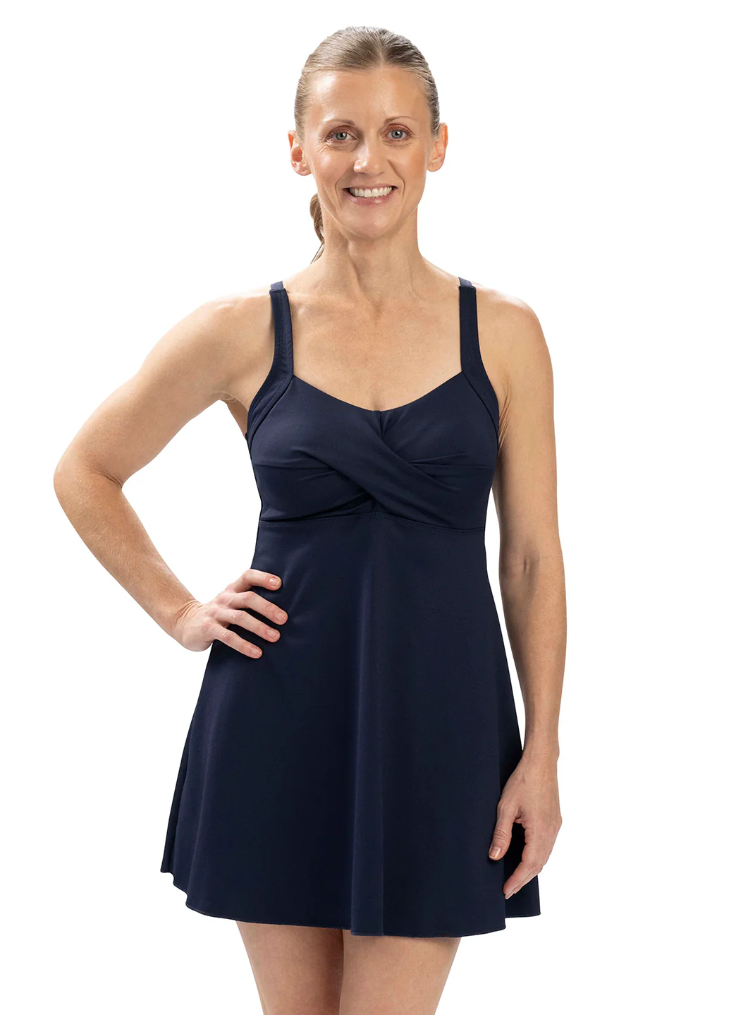 Dolfin Women's Aquashape Solid Deep Scoop Swim Dress - Image 3