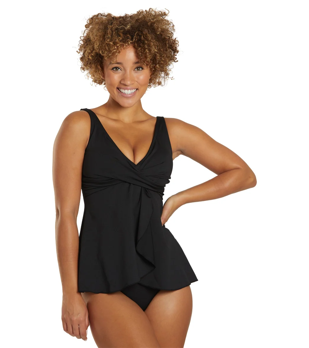 Dolfin Women's Aquashape Solid Swing Front Tankini Top - Image 13