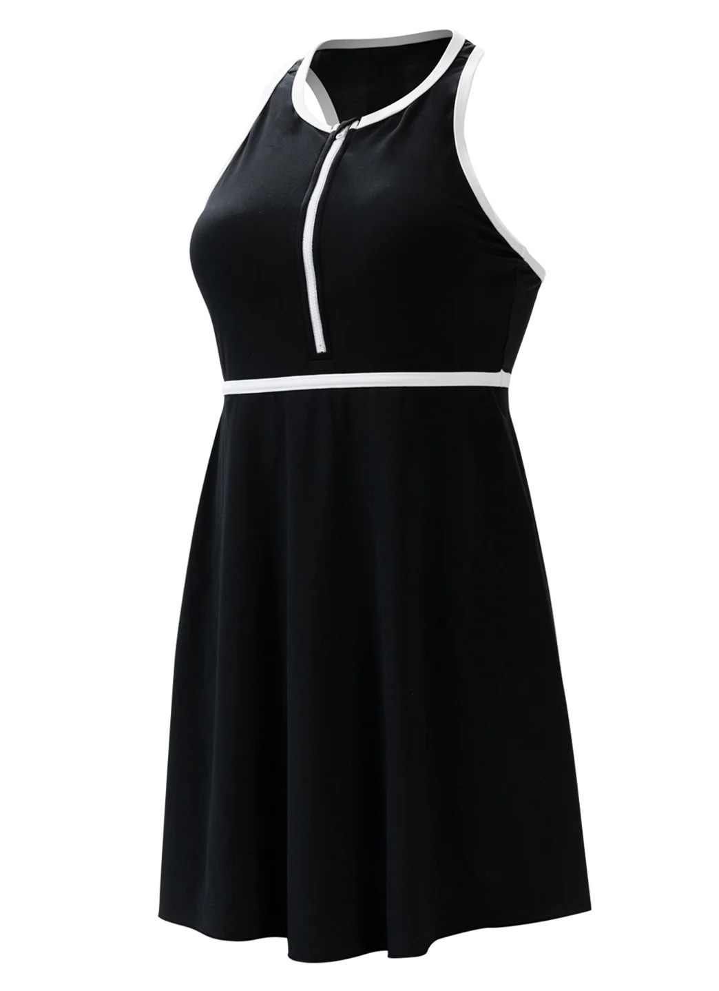 Dolfin Women's Aquashape Zip Front Fit and Flare Swim Dress - Image 4