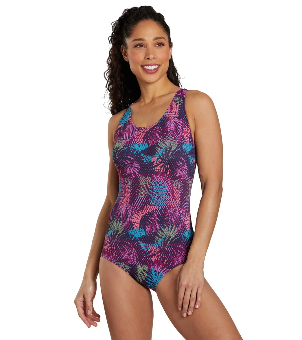 Dolfin Women's Print Conservative Lap One Piece Swimsuit - Image 14