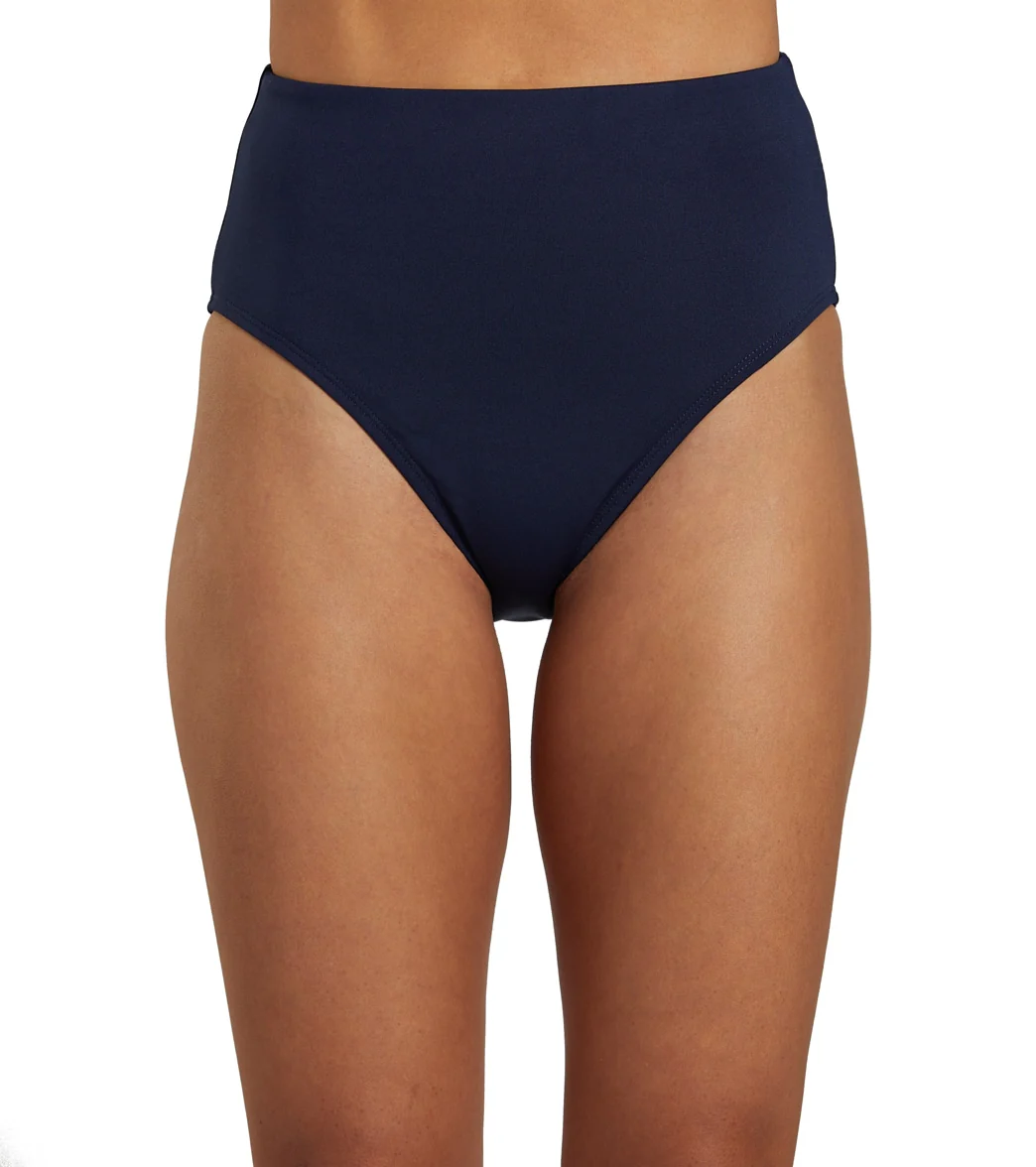 Dolfin Women's Solid High Waist Contemporary Bikini Bottom - Image 28
