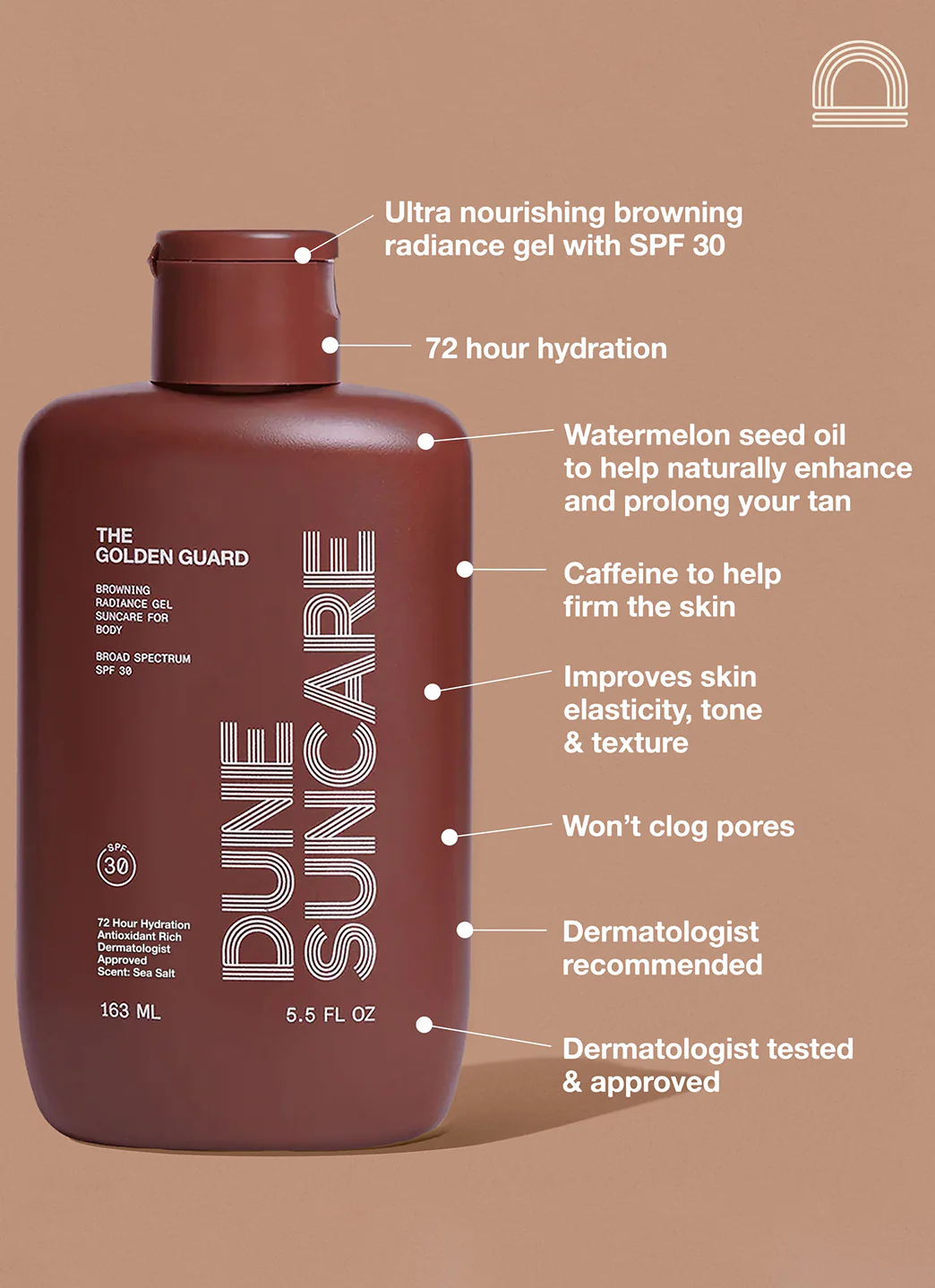 DUNE SUNCARE The Golden Guard Browning Gel SPF 30 Suncare 6 fl oz - Image 3