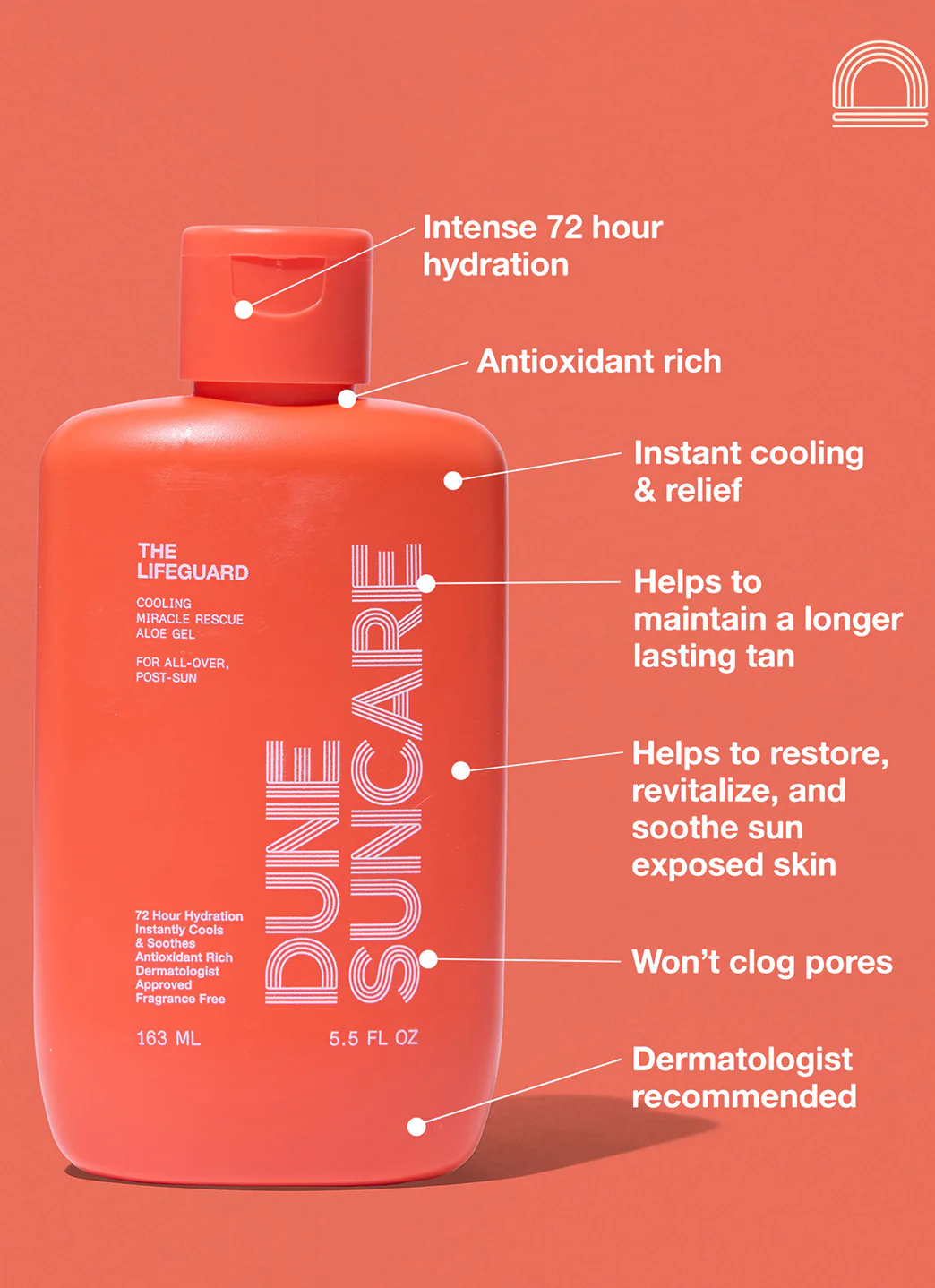 DUNE SUNCARE The Lifeguard Cooling Aloe Gel Fragrance Free 5.5 fl oz - Image 3