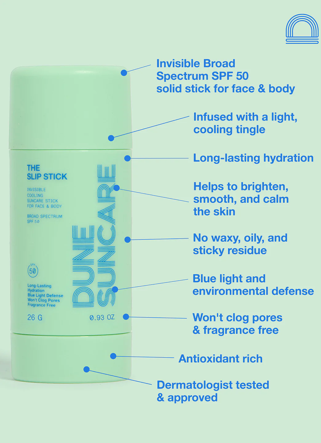 DUNE SUNCARE The Slip Stick Cooling SPF 50 Suncare Stick 2.6 oz - Image 3