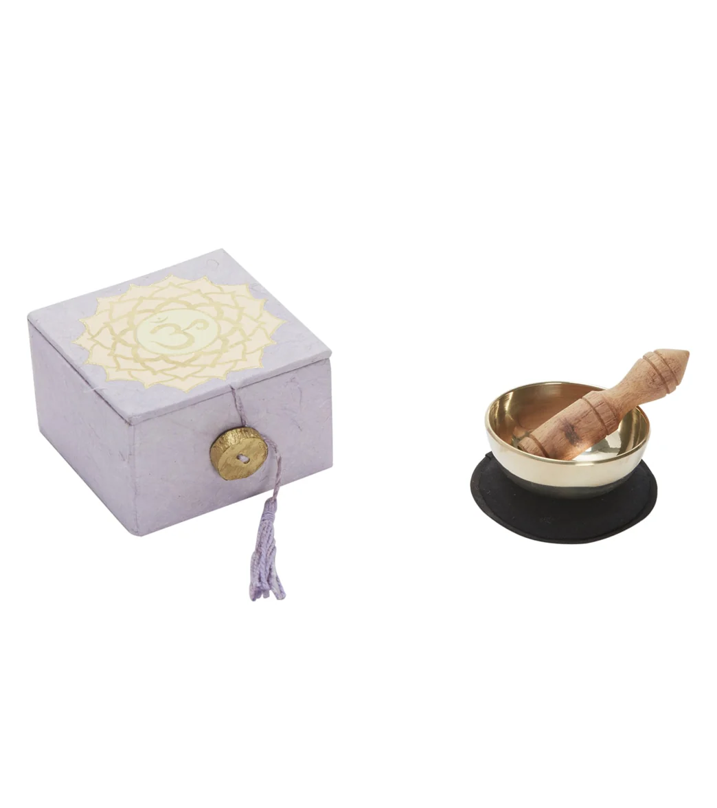 dZi Mini Meditation Bowl Box: 2" Crown Chakra - Image 7