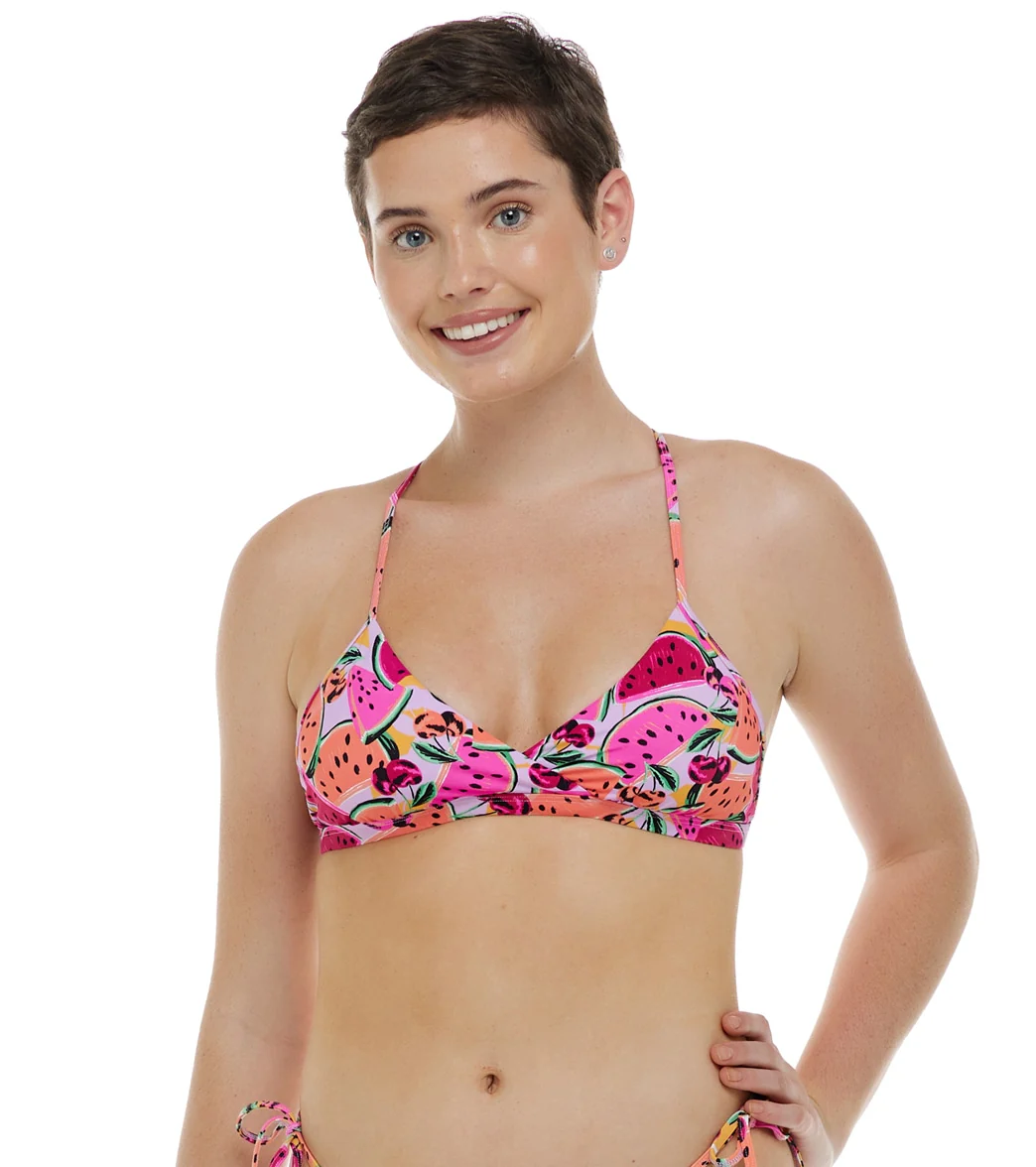 Eidon Women's Melon Pop Madison Fixed Triangle Bikini Top - Image 8