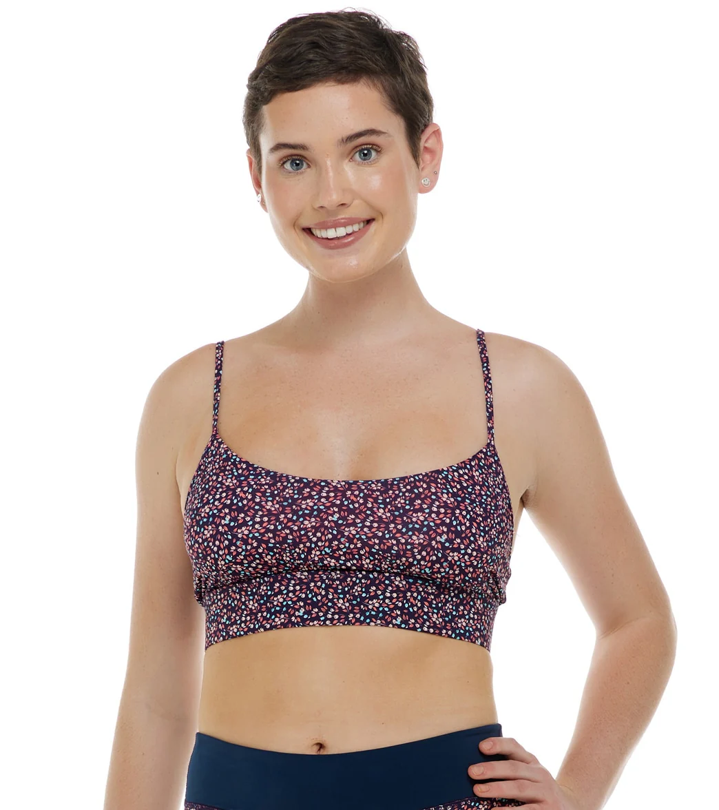 Eidon Women's Wildflowers Eva Crop Tank Bikini Top