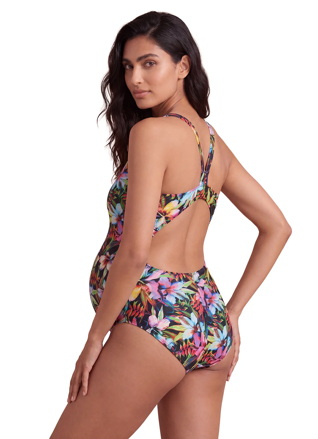 EQ Swimwear Women's Fiji Floral Banded Maternity One Piece Swimsuit - Image 4