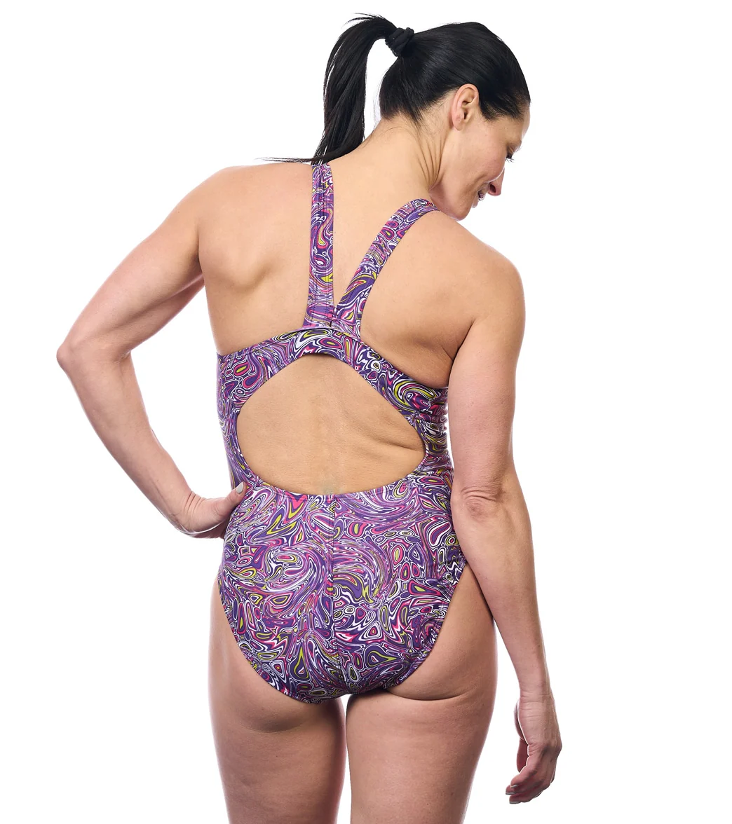 EQ Swimwear Women's Laguna Plum Long Torso One Piece Swimsuit - Image 4