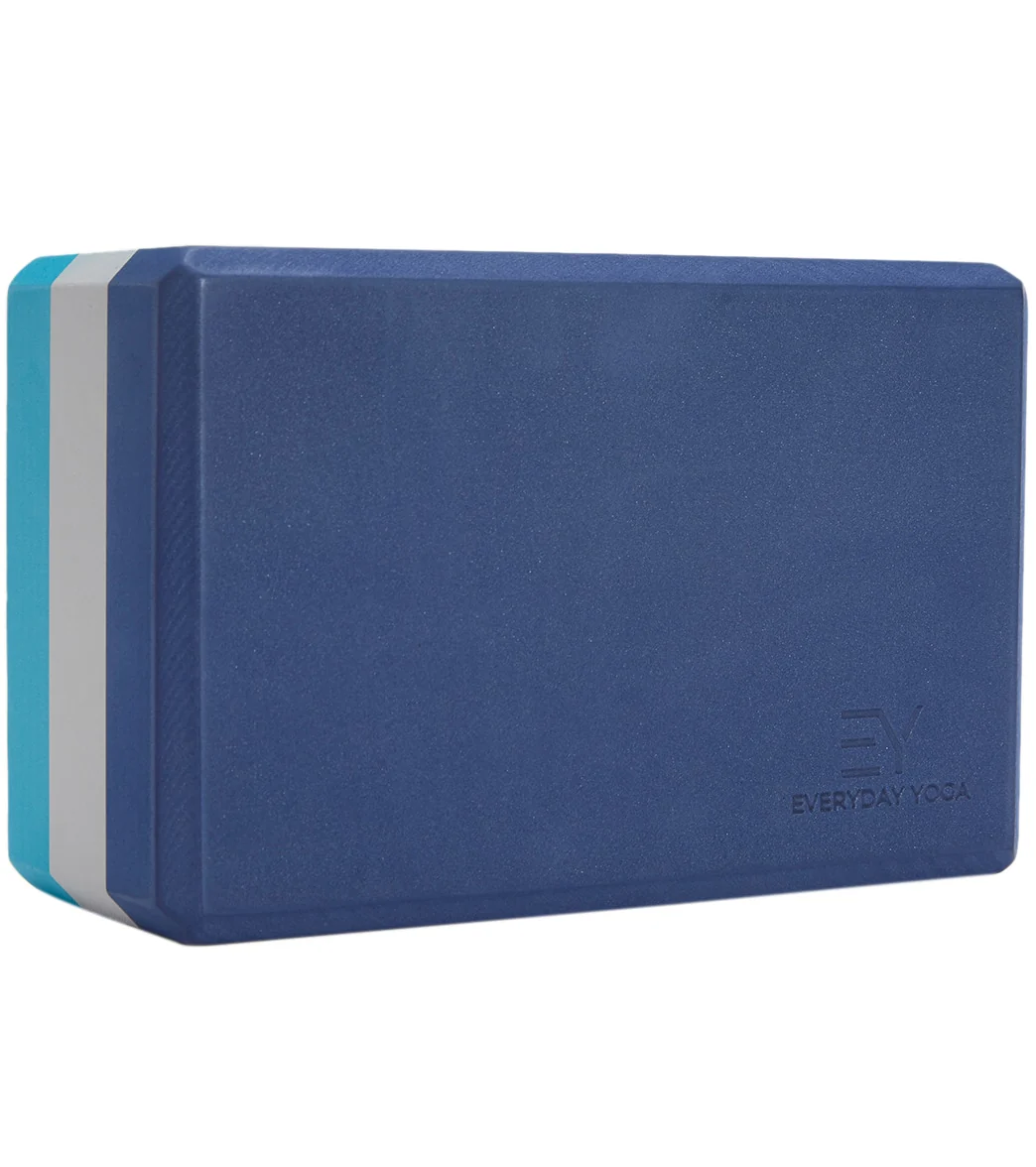 Everyday Yoga 4 Inch Tri Color Foam Yoga Block