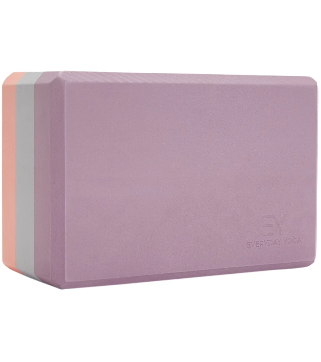 Everyday Yoga 4 Inch Tri Color Foam Yoga Block - Image 14