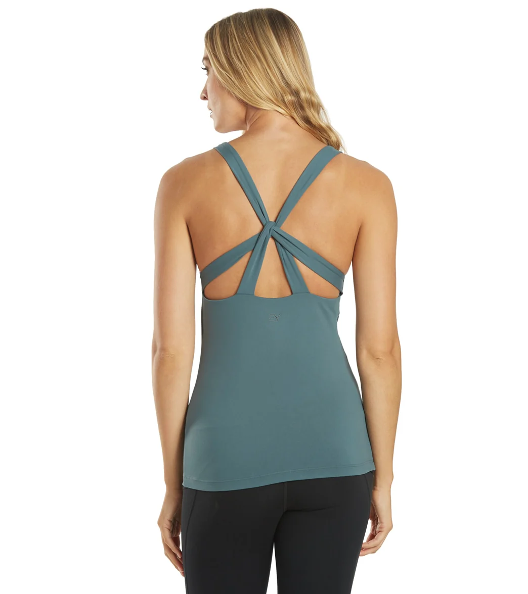 Everyday Yoga Instinct Solid Twisted Back Support Tank - Image 2
