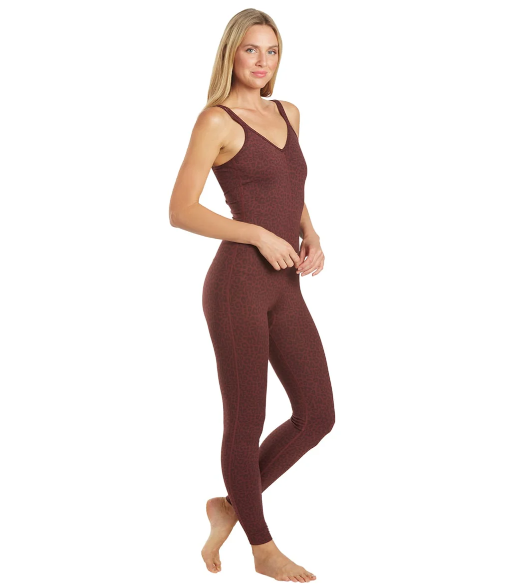Everyday Yoga Radiant Cheetah Strappy Back Long Leotard 28" - Image 2