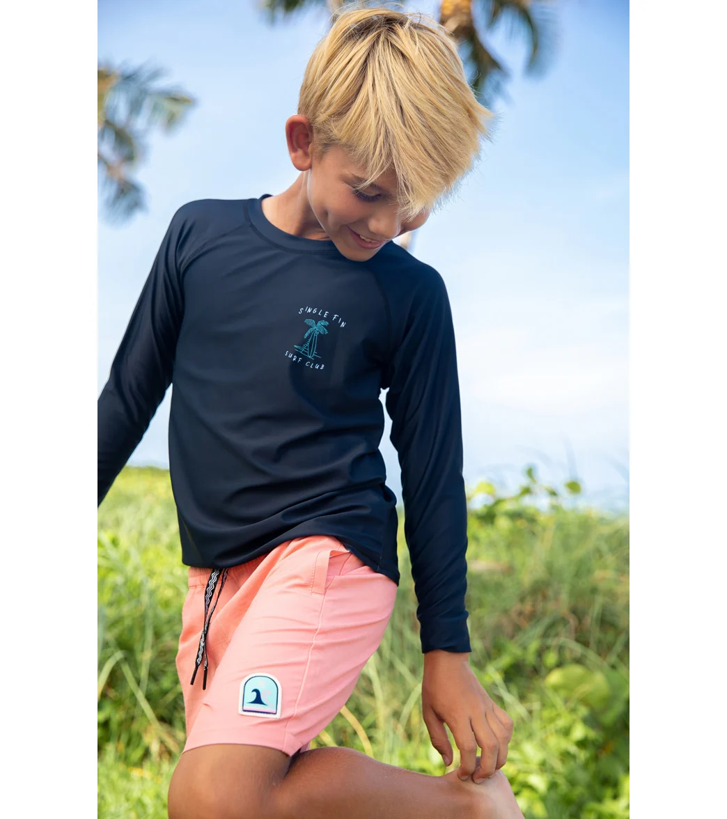 Feather 4 Arrow Boy's Single Fin Long Sleeve Rash Guard (Toddler, Little Kid, Big Kid) - Image 5