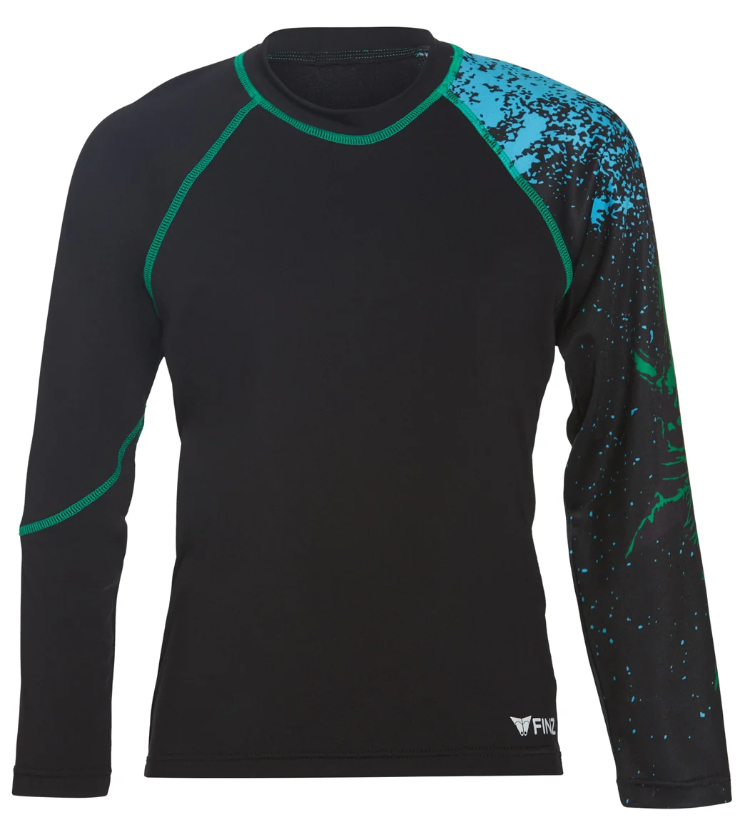 FINZ Boys' Shark Long Sleeve Rash Guard (Little Kid, Big Kid) - Image 5