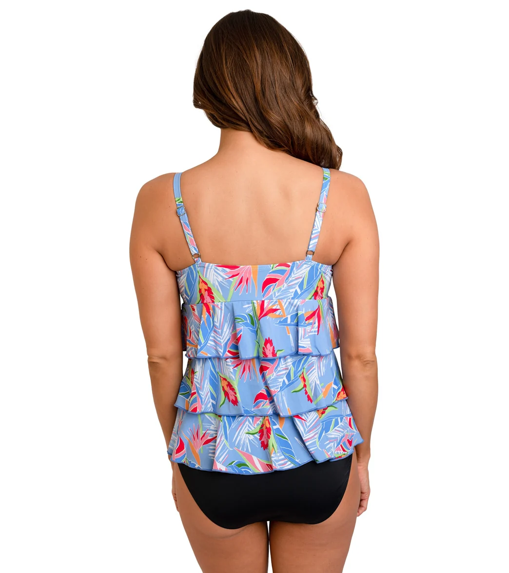 Fit4U Women's Dawn Three Tier Bandeau Mastectomy Tankini Top - Image 2