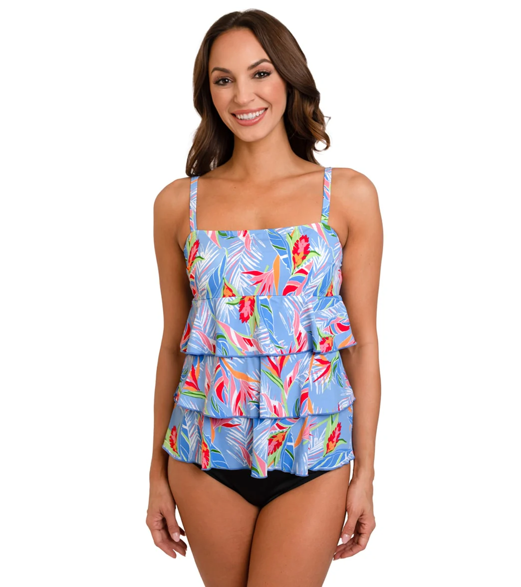Fit4U Women's Dawn Three Tier Bandeau Mastectomy Tankini Top - Image 4