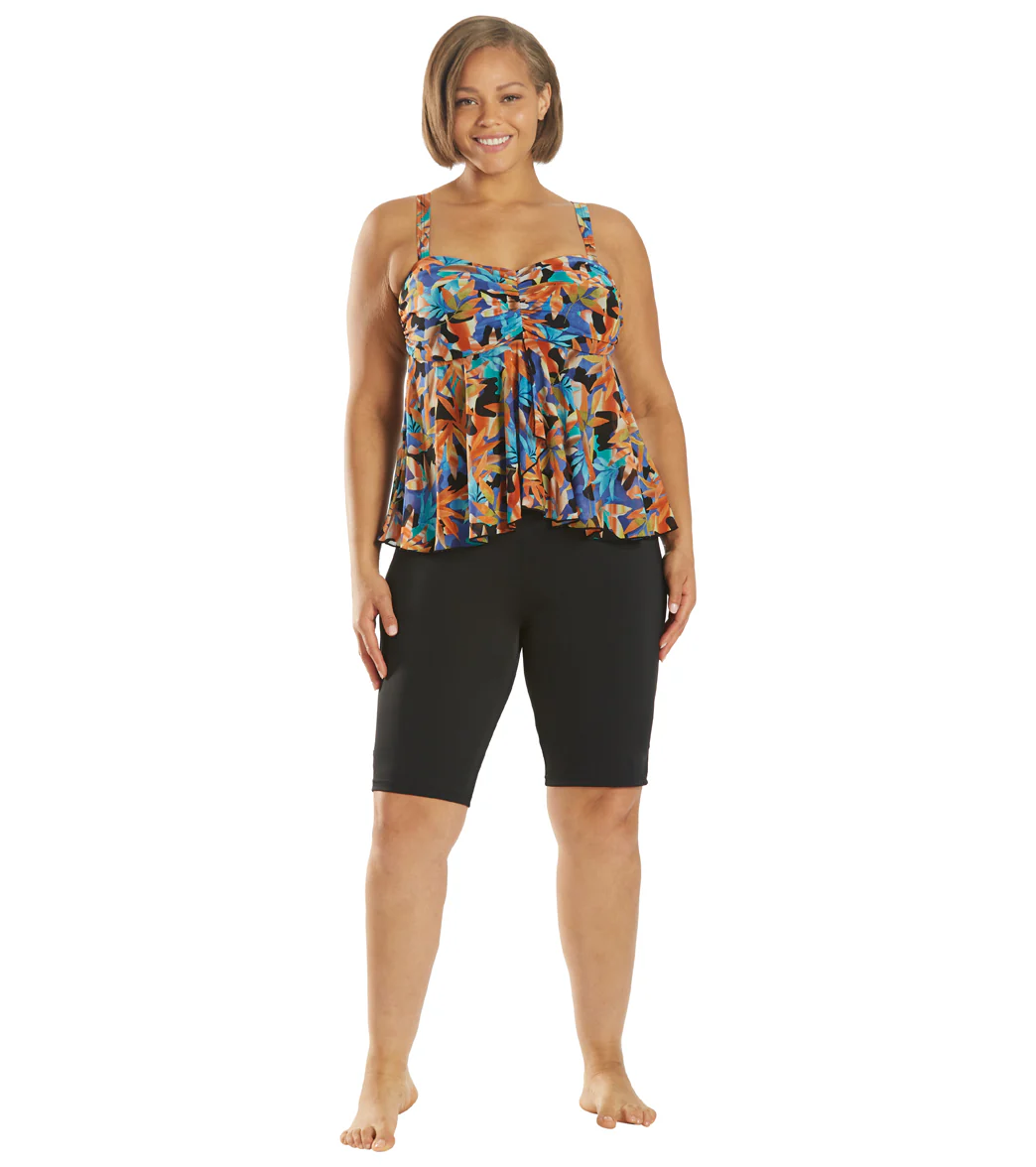 Fit4U Women's Plus Size Solid Long Bike Short - Image 11