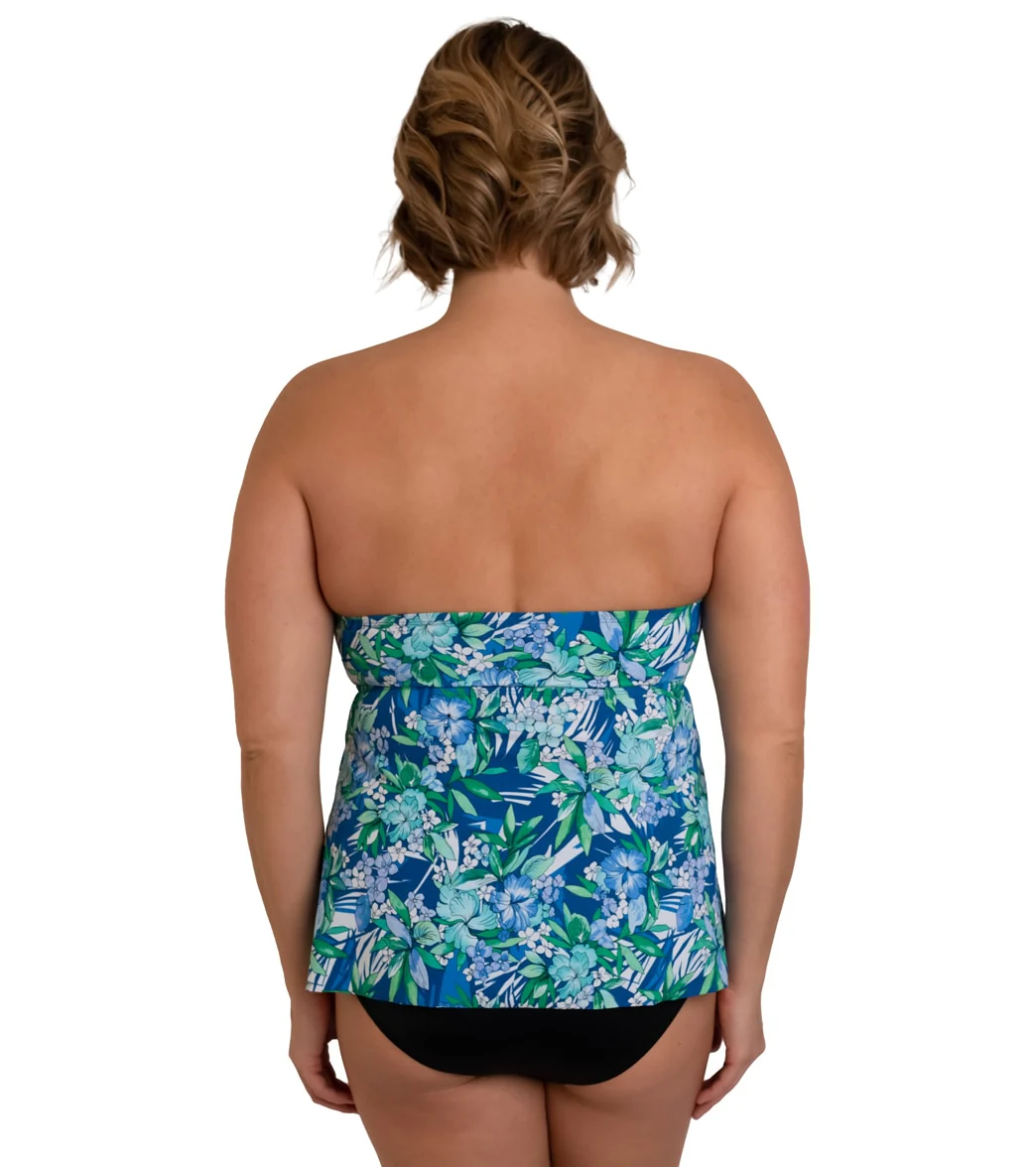 Fit4U Women's Plus Size Tango Convertible Tie Tankini Top - Image 6