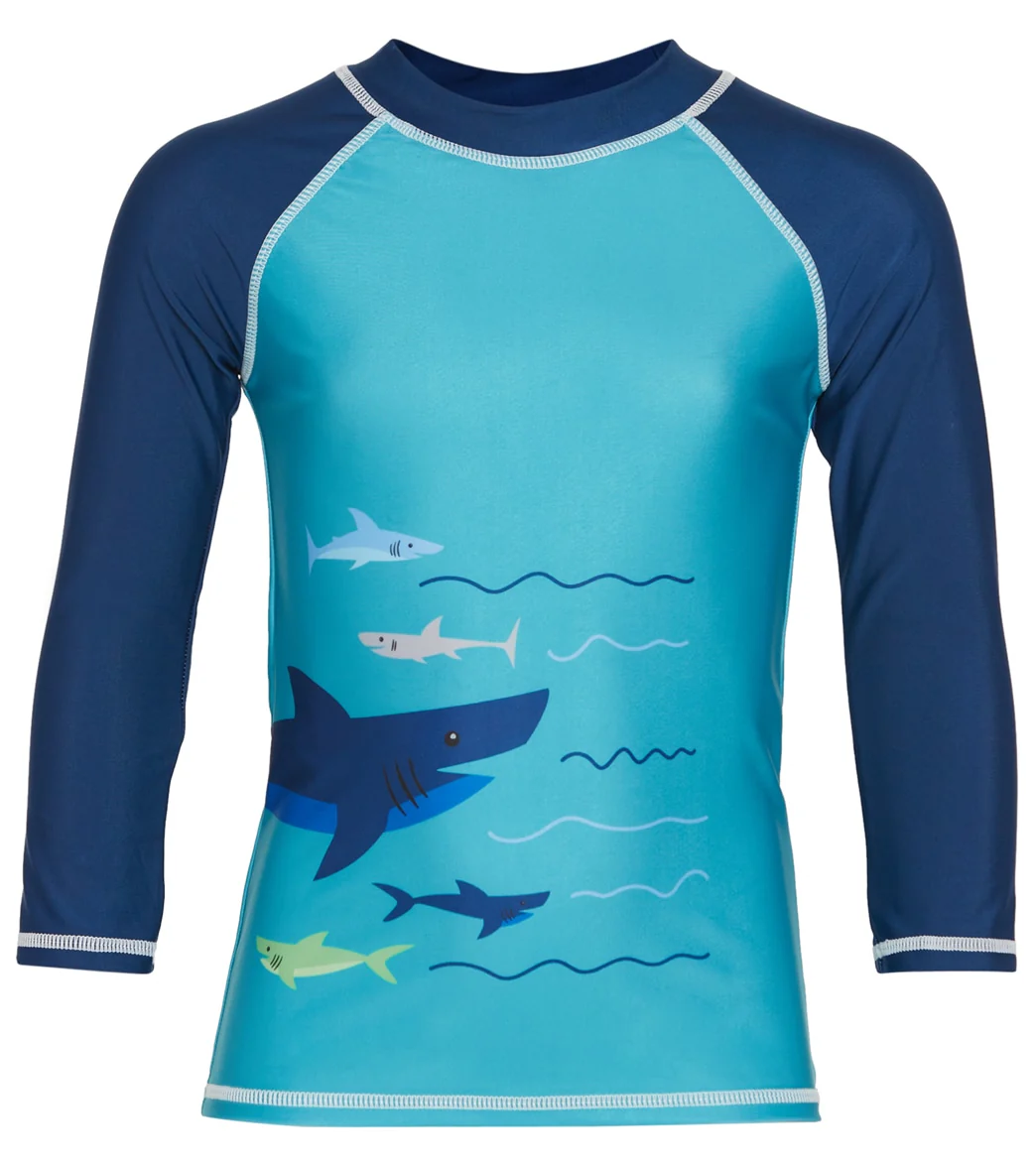 Flap Happy Boys' Sharky Long Sleeve UPF 50+ Rashguard (Baby, Toddler, Little Kid) - Image 5
