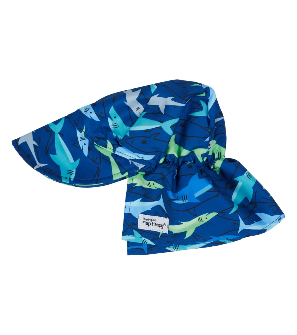 Flap Happy Boys' Sharky UPF 50+ Original Flap Hat - Image 4