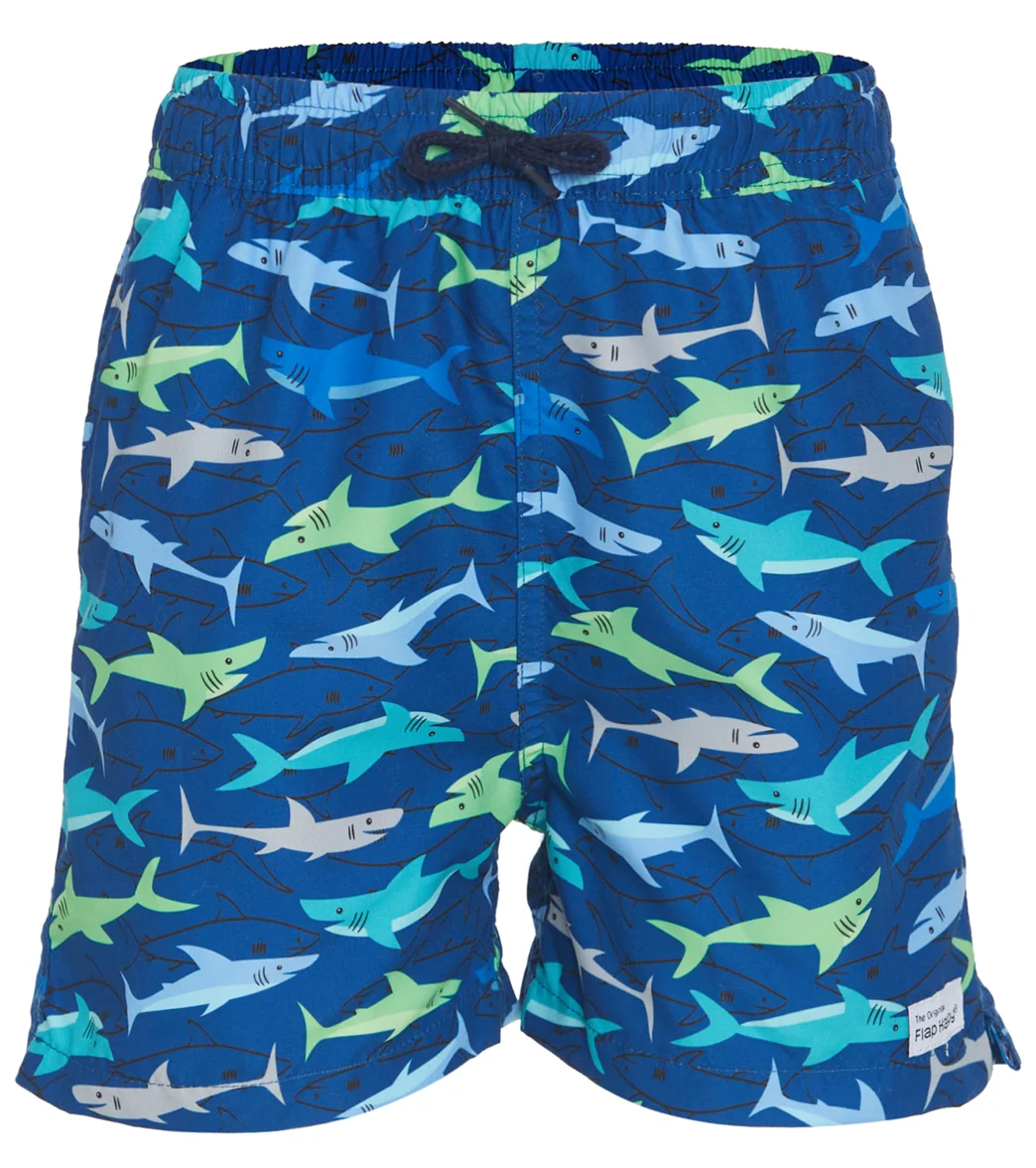 Flap Happy Boys' Sharky Wesley UPF 50+ Swim Trunks (Baby, Toddler, Little Kid)