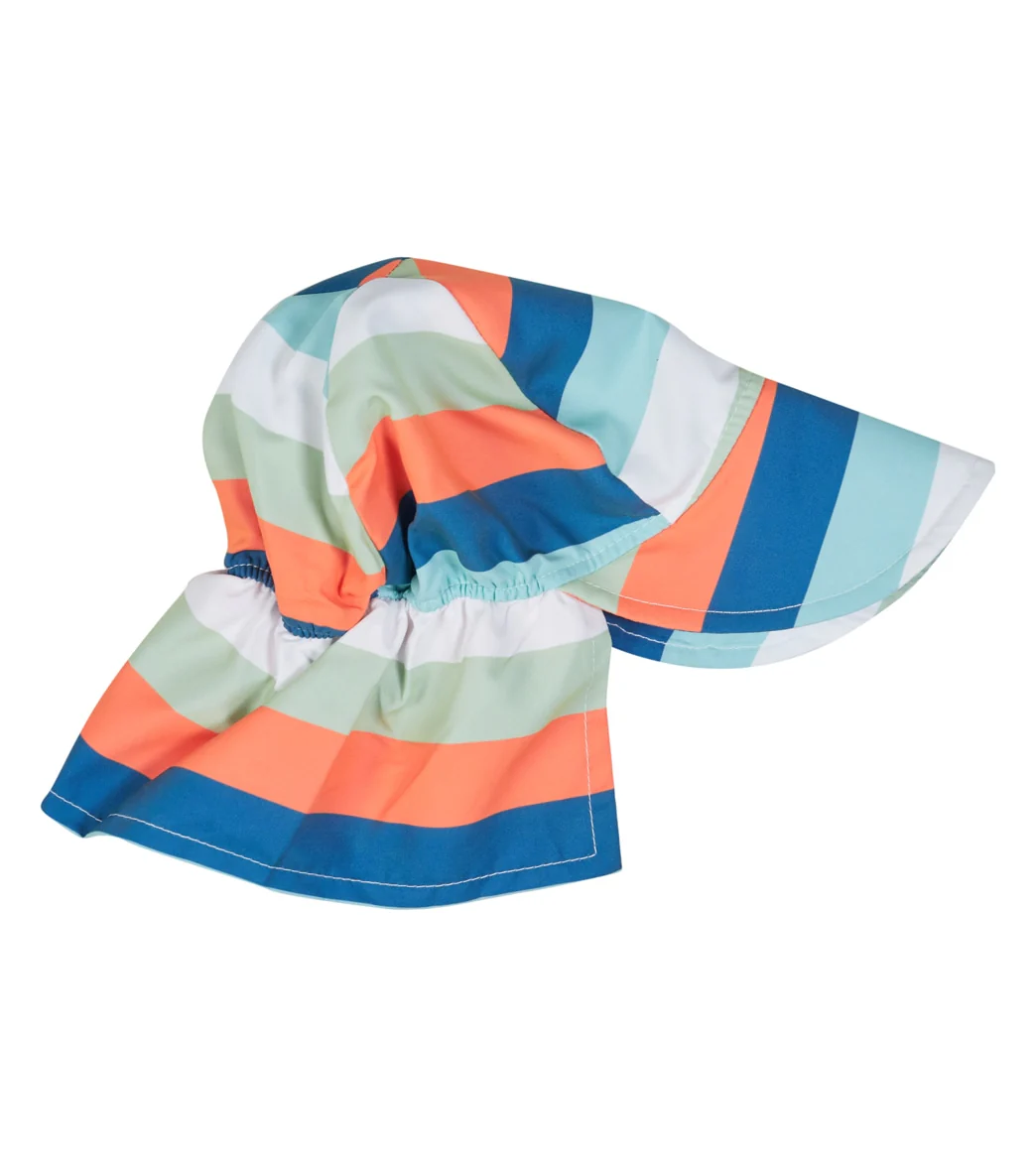 Flap Happy Boys' Venice Stripe UPF 50+ Original Flap Hat - Image 2