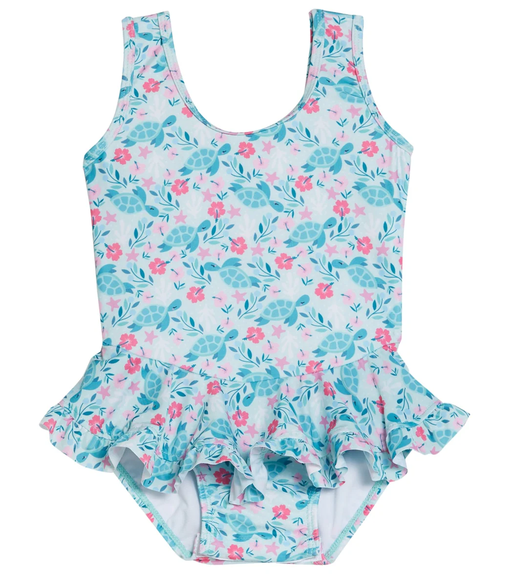 Flap Happy Girls' Botanical Turtles Stella UPF 50+ Ruffle One Piece Swimsuit (Baby) - Image 5