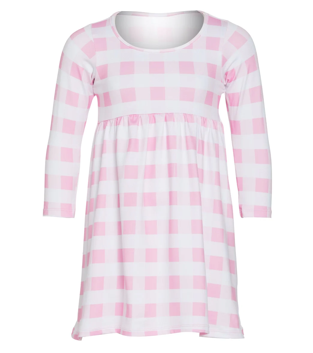 Flap Happy Girls' Buffalo Check Pink Lumi UPF 50+ Dress (Baby, Toddler, Little Kid) - Image 5