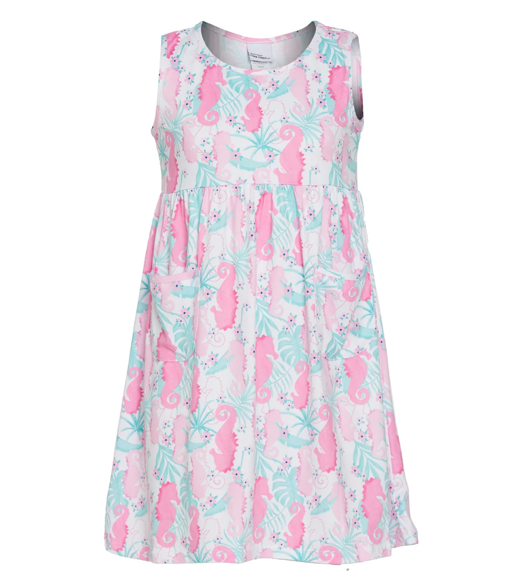 Flap Happy Girls' Magic Seahorse Dahlia UPF 50+ Dress (Baby, Toddler, Little Kid) - Image 4