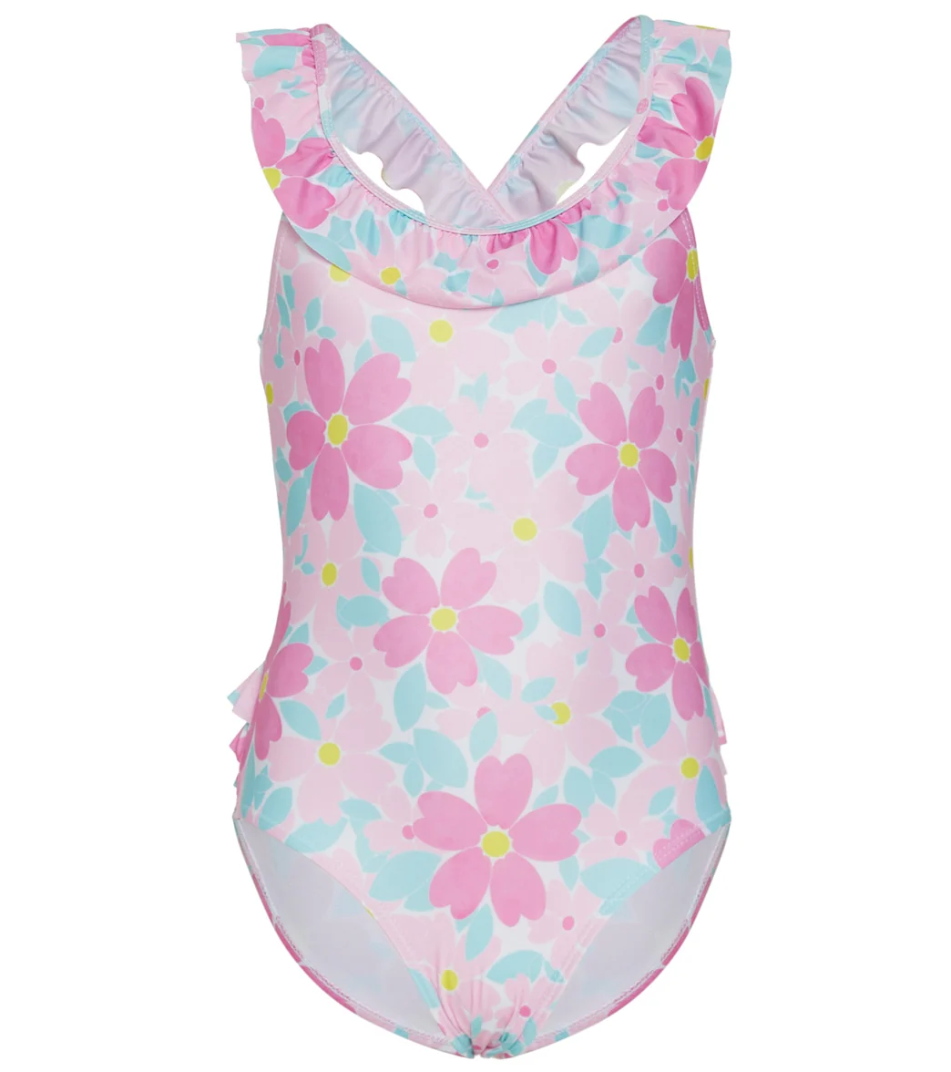 Flap Happy Girls' Painted Flowers Mindy UPF 50+ One Piece Swimsuit (Baby, Toddler, Little Kid) - Image 4
