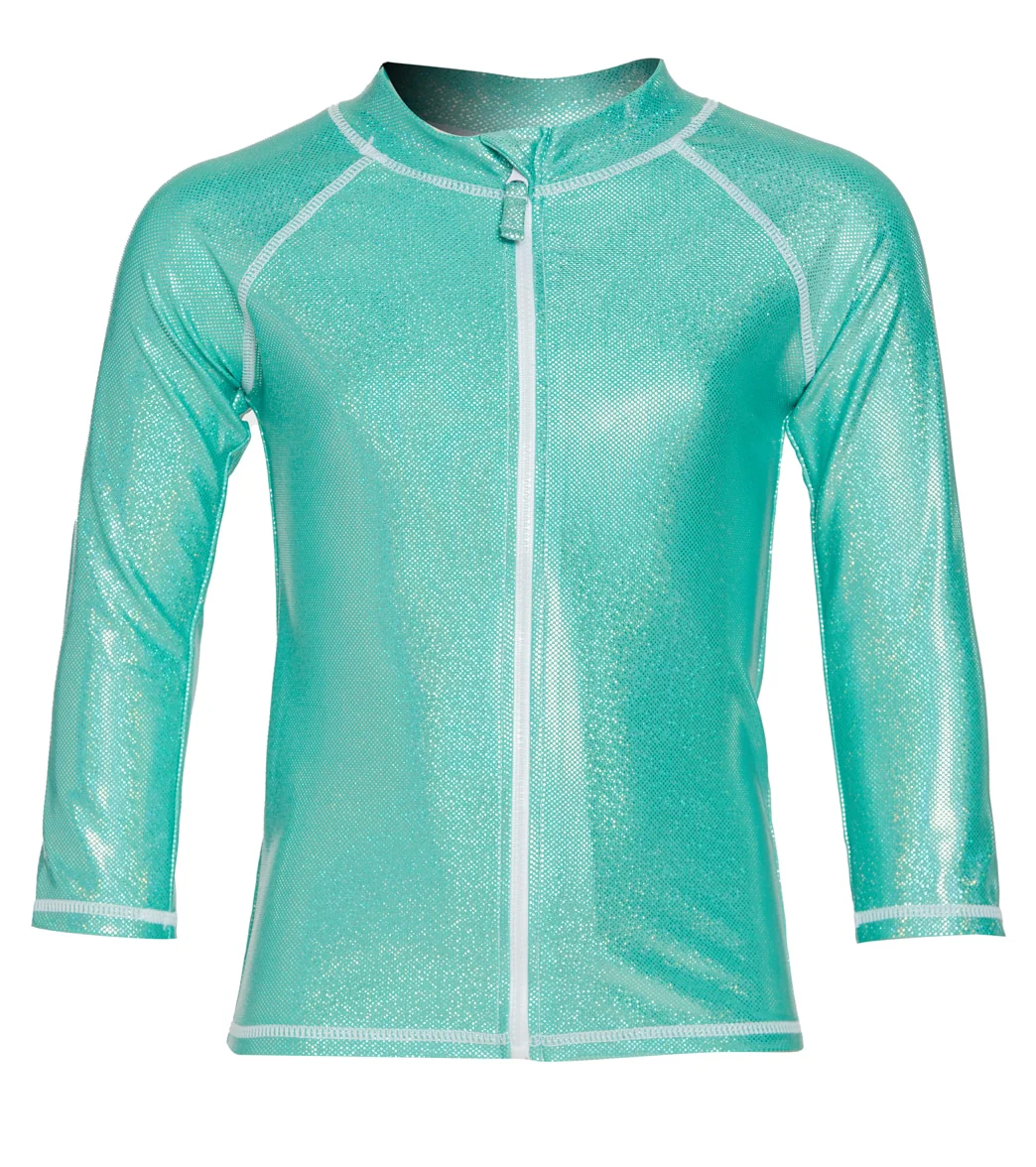 Flap Happy Girls' Sea Sparkle UPF 50+ Zip Front Swim Jacket (Baby, Toddler, Little Kid) - Image 5