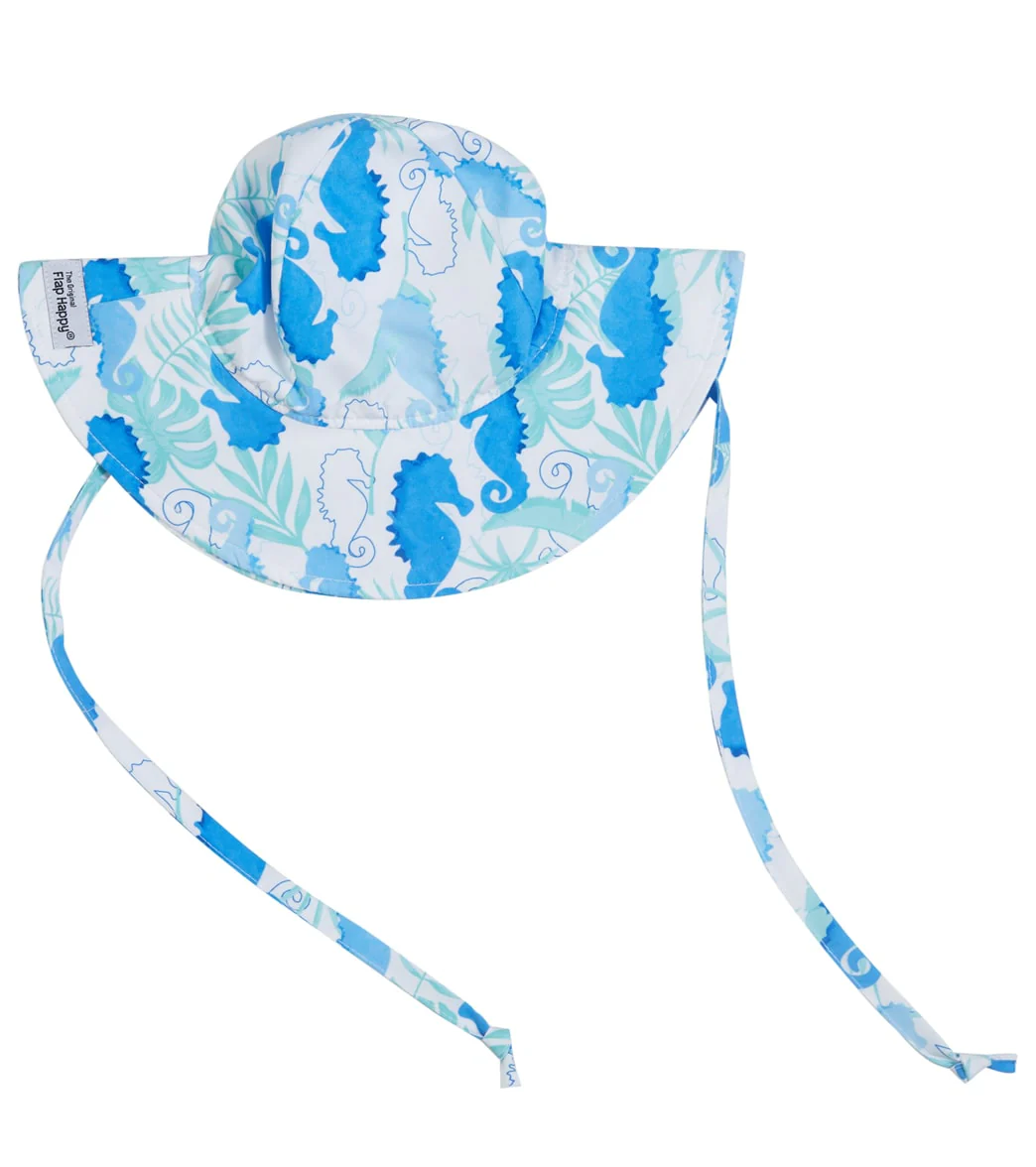 Flap Happy Girls' Seahorse Reef UPF 50+ Floppy Hat