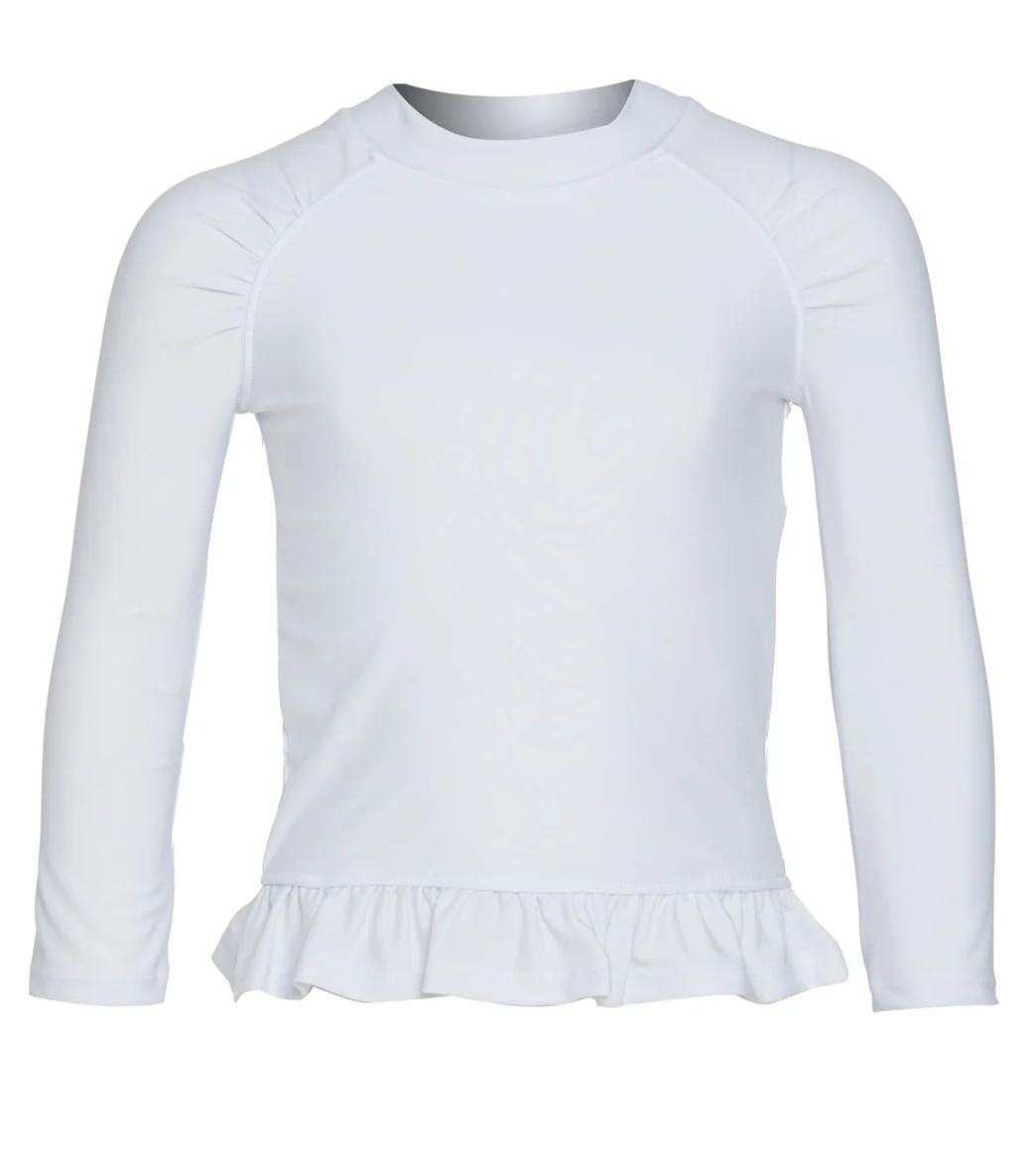 Flap Happy Girls' White UPF 50+ Rash Guard (Baby, Toddler, Little Kid) - Image 4