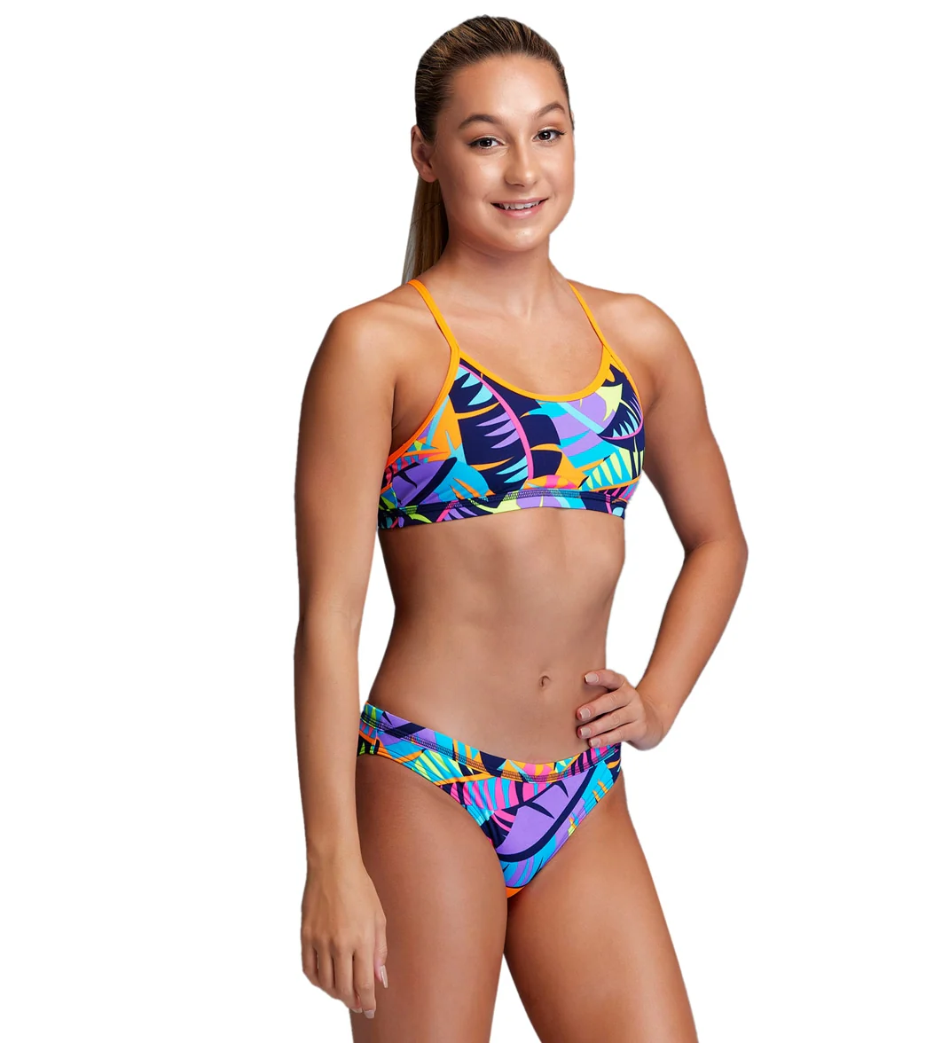 Funkita Girls' Tarzanny Pants Racerback Two Piece Swimsuit - Image 2