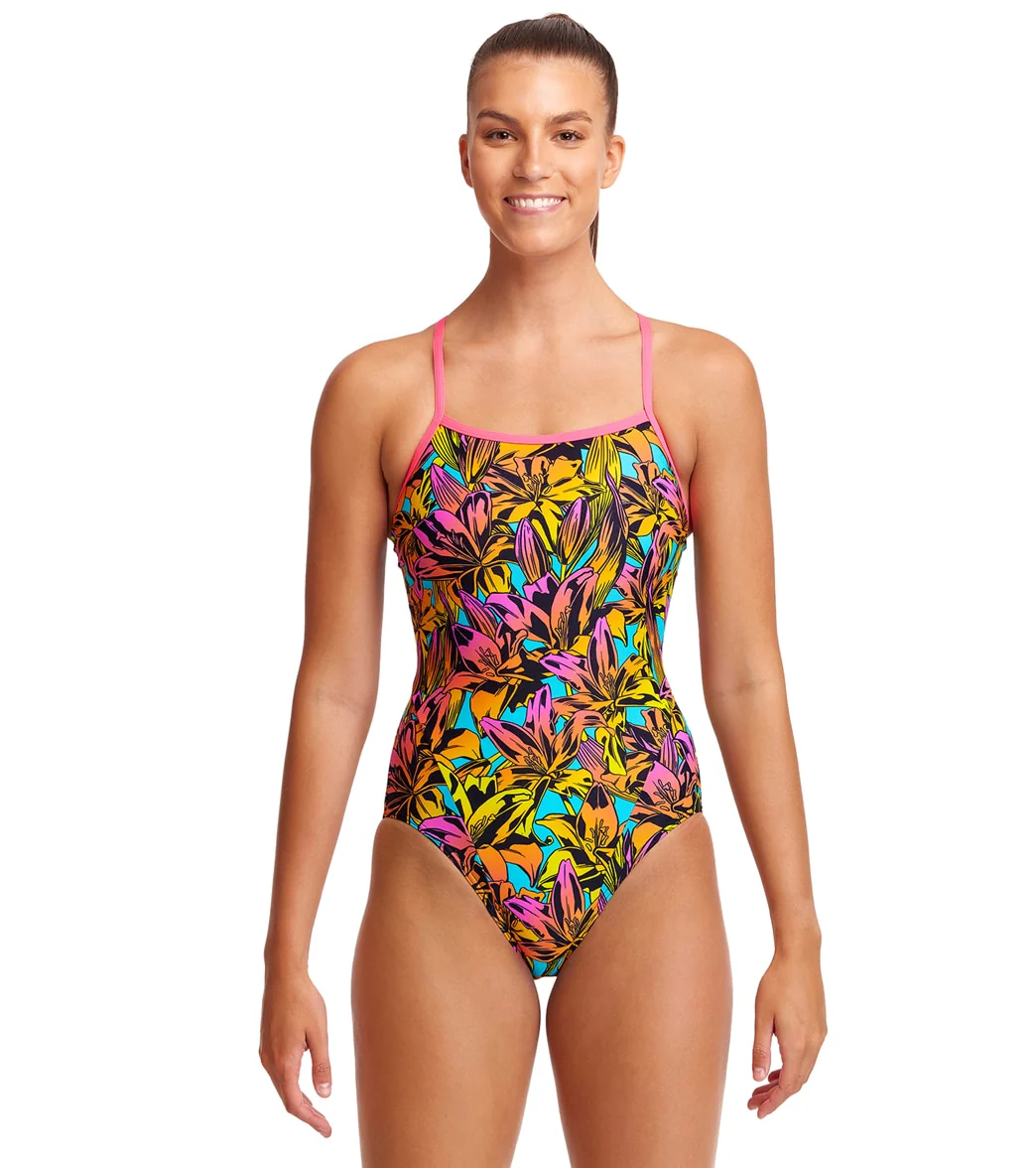 Funkita Women's Large Lillies Single Strap One Piece Swimsuit - Image 8