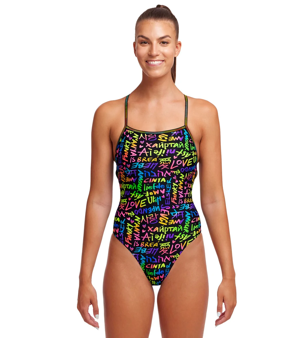 Funkita Women's Love Funky Strapped In One Piece Swimsuit