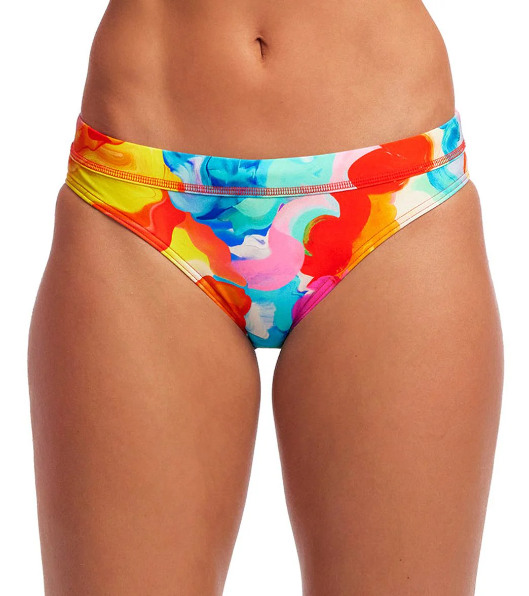 Funkita Women's Messy Money Sports Brief Swimsuit Bottom