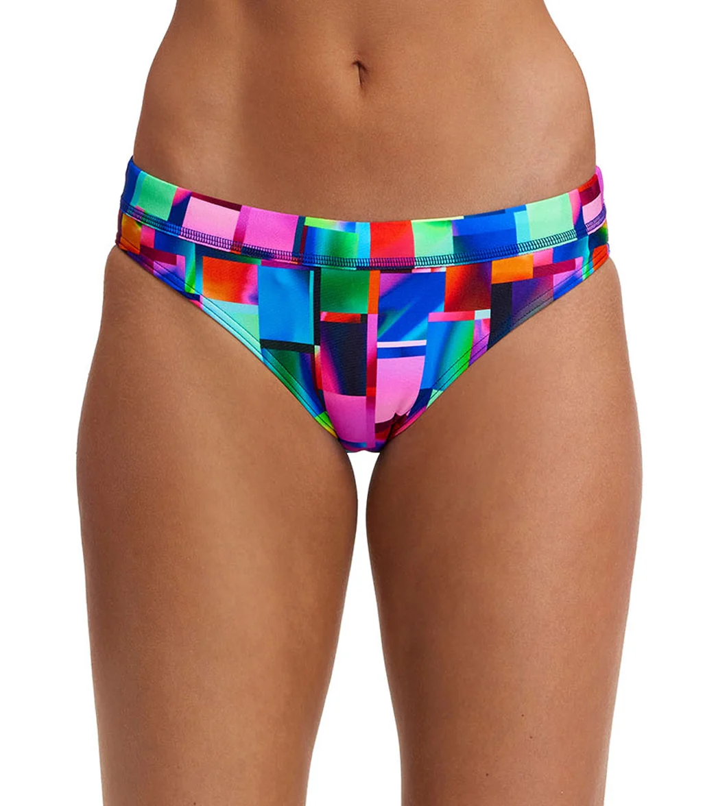 Funkita Women's Patch Panels Sports Brief Swimsuit Bottom