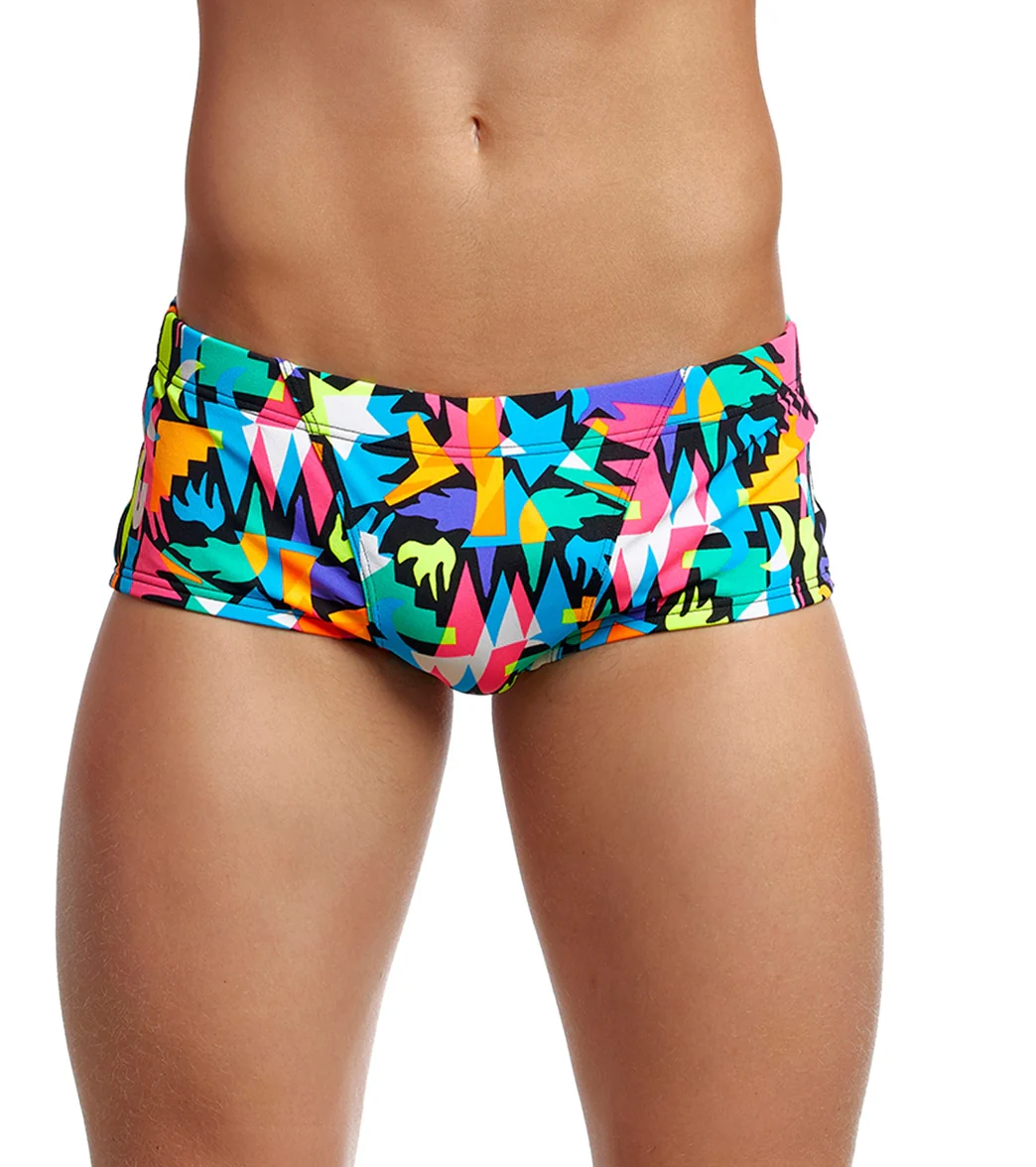 Funky Trunks Men's Paper Cut Classic Trunk Square Leg Swimsuit