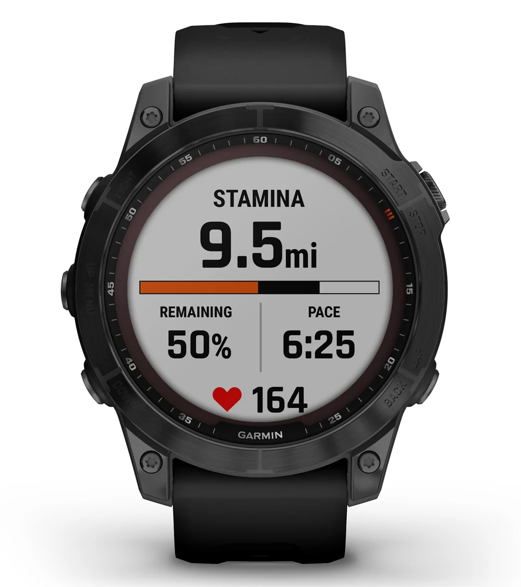 Garmin Fenix 7 Sapphire Solar Black DLC Titanium/Black Band - Image 6