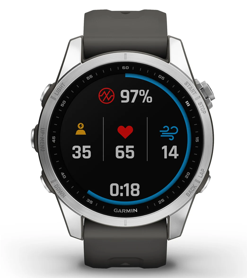 Garmin Fenix 7S Silver/Graphite Band - Image 4