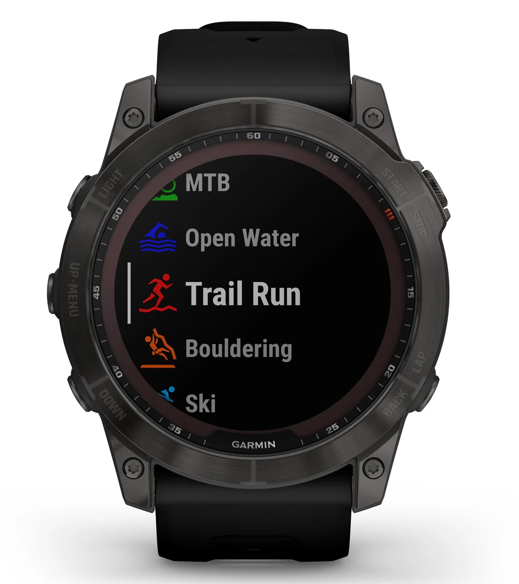 Garmin Fenix 7X Sapphire Solar Carbon Gray DLC Titanium/Black Band - Image 7