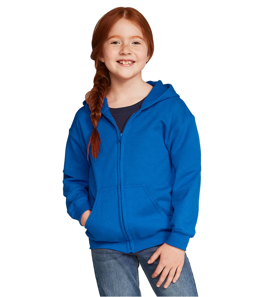 Gildan Youth Heavy Blend Full-Zip Hooded Sweatshirt - Image 12