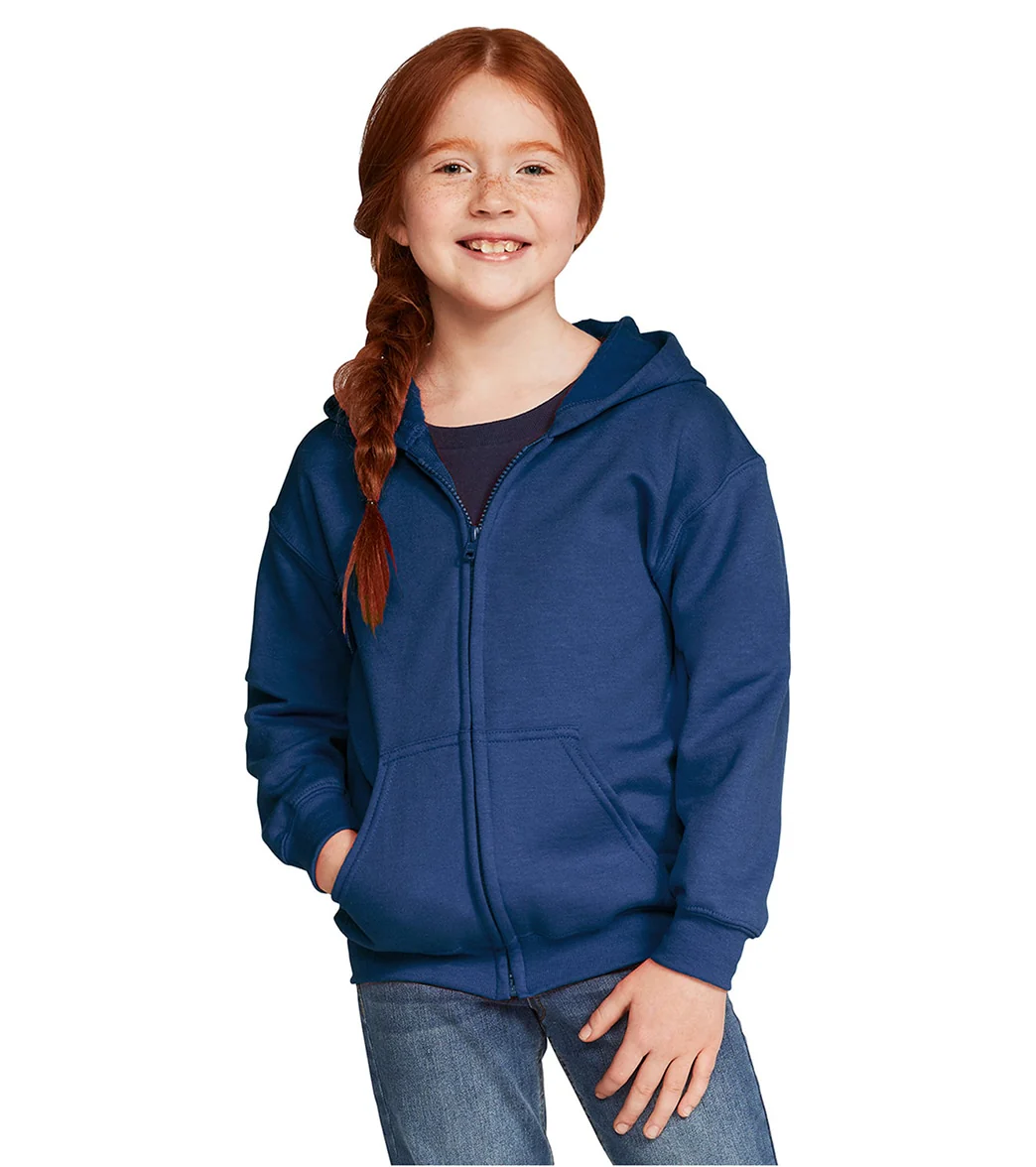 Gildan Youth Heavy Blend Full-Zip Hooded Sweatshirt - Image 19