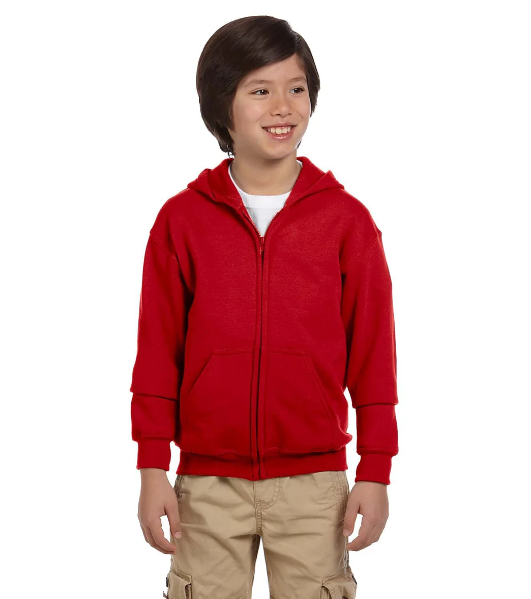 Gildan Youth Heavy Blend Full-Zip Hooded Sweatshirt - Image 35