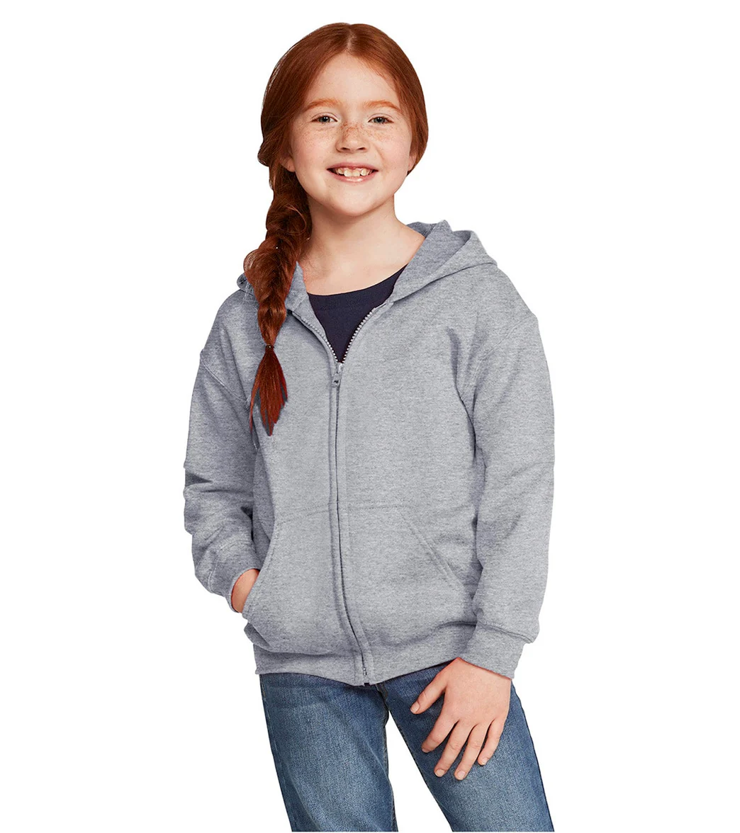 Gildan Youth Heavy Blend Full-Zip Hooded Sweatshirt - Image 4