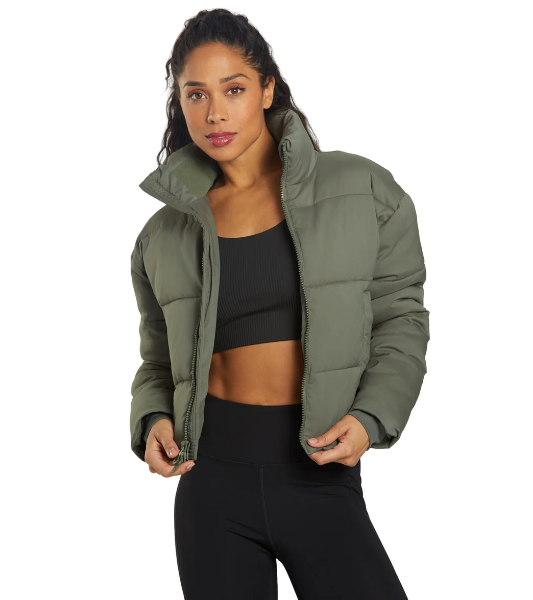Girlfriend Collective Cropped Puffer Jacket - Image 5
