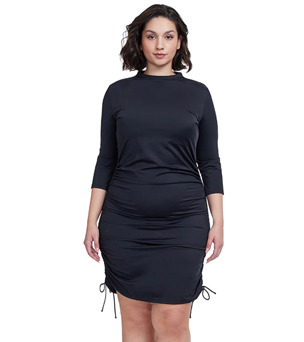 Gottex Women's Modest Mock Turtleneck Long Sleeves Swim Dress